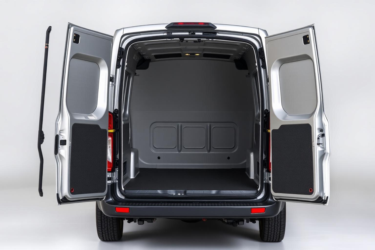 Puertas traseras y área de carga de la Toyota Hiace
