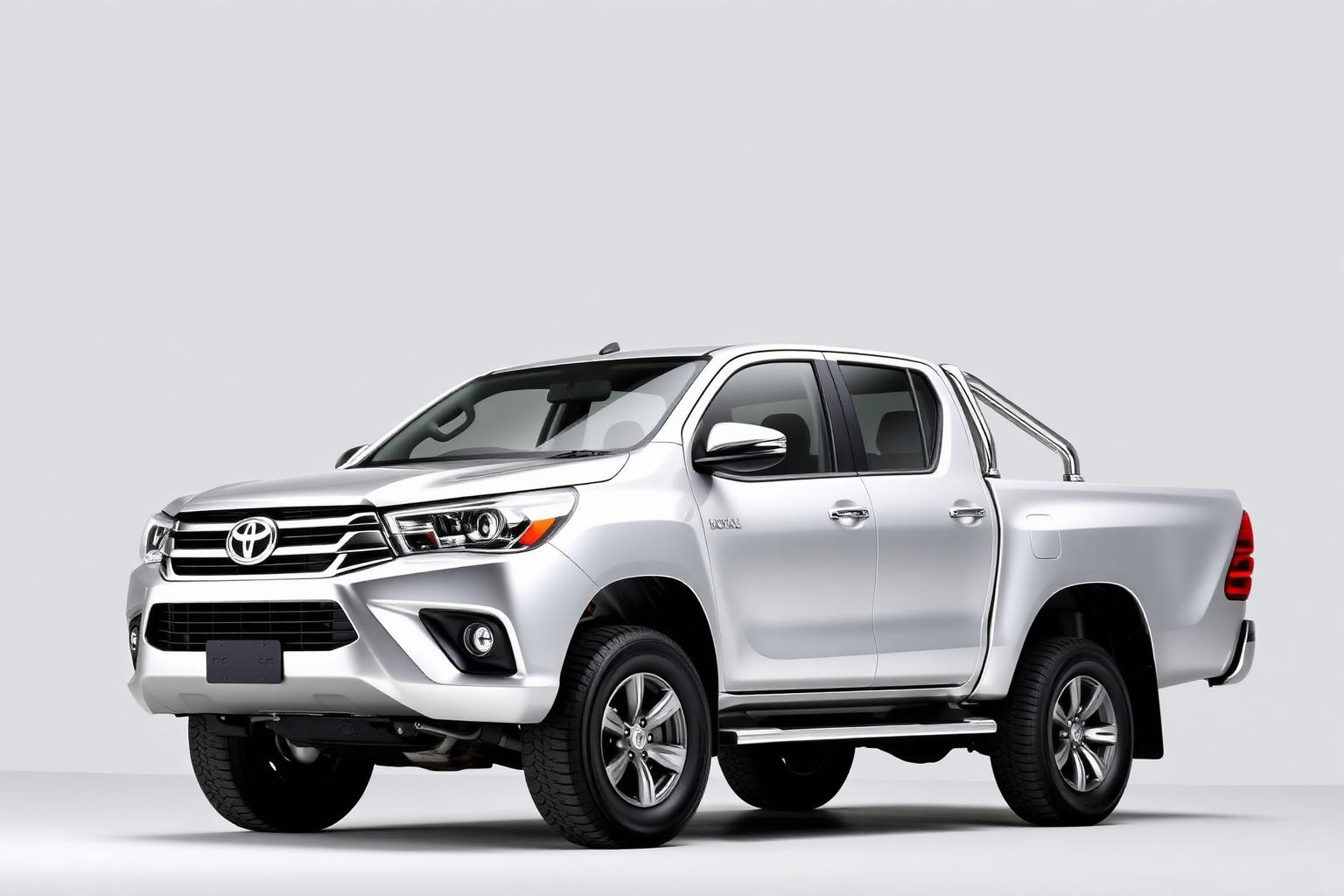 Toyota Hilux vista lateral en estudio